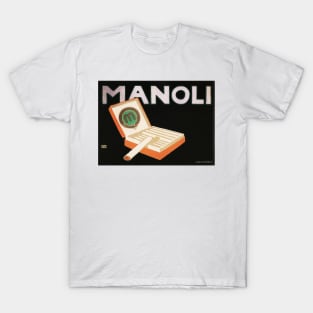 MANOLI CIGARETTES Sachplakat Style Wall Art by Lucian Bernhard 1910 Vintage German T-Shirt